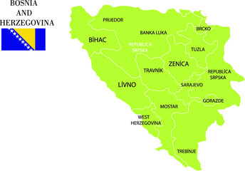 BOSNIA AND HERZEGOVINA map