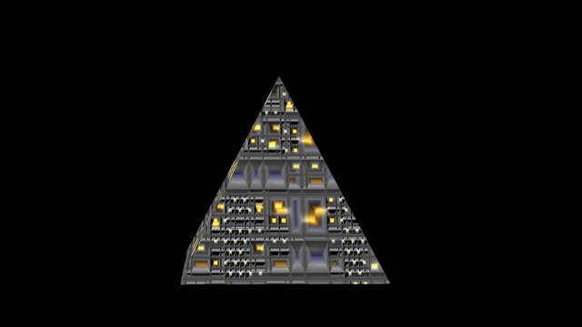 pyramide Mesh Warp texture rotate 3d rendering