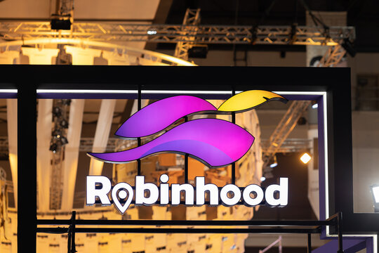 Robinhood, Thai food delivery App platform by SCB 10X group sign logo.24 December 2021,Bangkok, THAILAND.