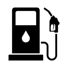 Gas pump station icon vector. Pump petrol symbol. Gasoline station icon. - obrazy, fototapety, plakaty