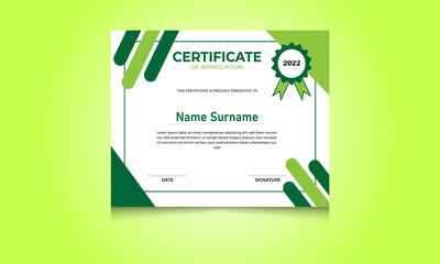 Professional Modern elegant award or achievement certificate template