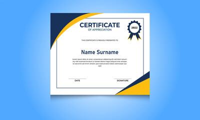 Modern Colorful Certificate Template Design
