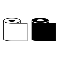 Toilet paper roll icon vector. Paper roll. Sanitary napkins icon. Vector logo illustration.