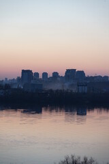 Fototapeta na wymiar sunrise on the river