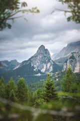 Scenic mountain peak in the Dolomite Alps