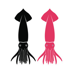 Squid icon. Animal sign. vector illustration