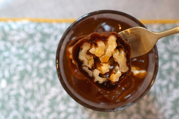 Korean traditional drink made from dried persimmons to drink in summer