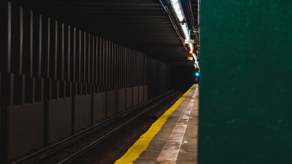 Fototapeta premium railway bridge in the night