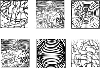 Fototapeta na wymiar collection ink abstract background hand drawn graphic design elements isolated on white. Graphic arts line art black and white sketch. set of drawn textures with curved lines, geometric, dot art. 