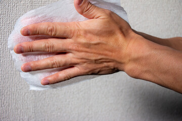 Fototapeta premium ウェットティッシュ アルコール除菌3