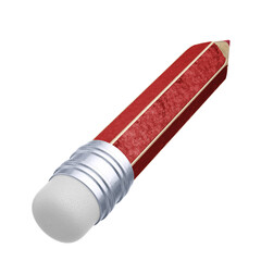 Red school pencil for composition back to school