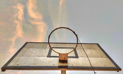 basketball hoop on the playground