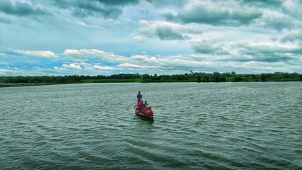 kayaking on the river