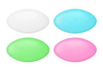 Soap bars mockup set. Realistic vector colored soap.