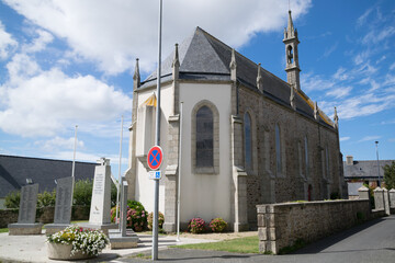 Fototapeta na wymiar Plounéour-Brignogan commune située dans le Finistère en région Bretagne. 