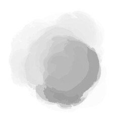 Watercolor spot on white. Digital aquarelle blotch on isolated background. Light blur stain. Hand drawn backdrop for design and work. Art creation. Doodle for inscriptions