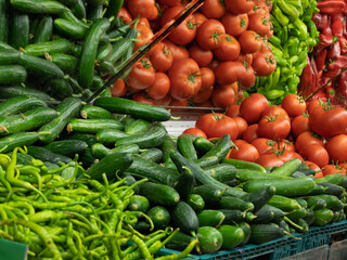 fresh vegetables at the market