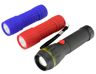 Led flashlights isolated on white