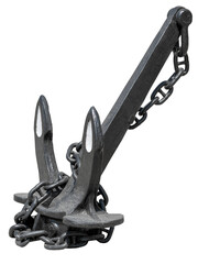 Old Anchor on white
