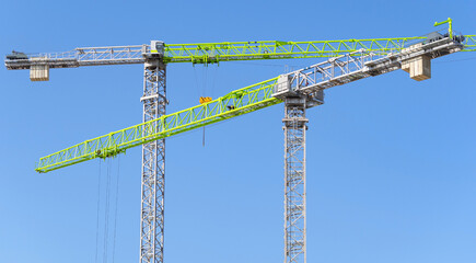 construction crane at sky as background