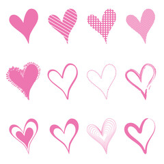 Set of Vector Hearts for Valentine's Day