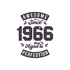 Born in 1966 Awesome Retro Vintage Birthday, Awesome since 1966 Aged to Perfection