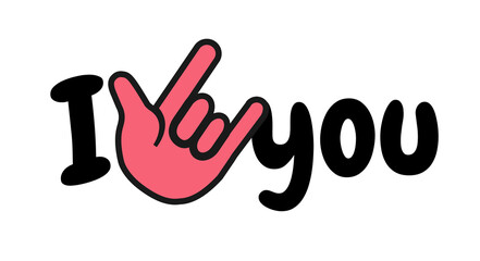 ILY Deaf Sign Language Text Sample