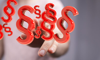 rechtsberatung gesetz Konzept 3d paragraf