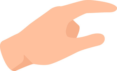 Pointer finger human gesture show direct isolated. Vector gesture hand finger pointer for communication and show illustration
