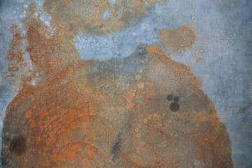 Rusty sheet metal. Abstract texture. Sheet with rust and oil stains. Old dirty sheet metal. Zinc....