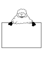 Schild zeigendes Schaf 