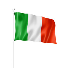 Italian flag isolated on white