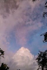 clouds shaped like a mountain