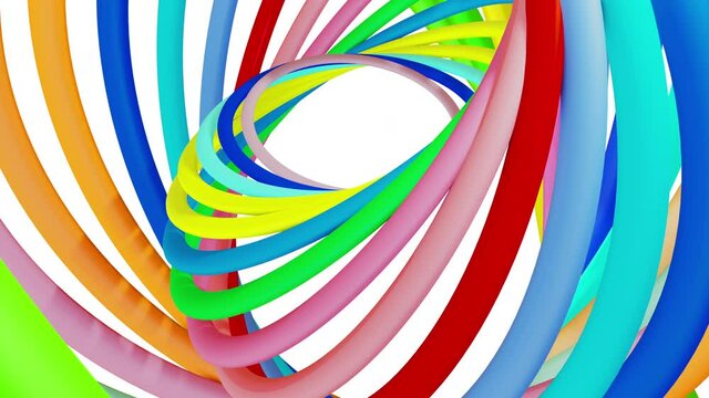 Optical illusion colorful circle abstract animation. 4K loop movie.