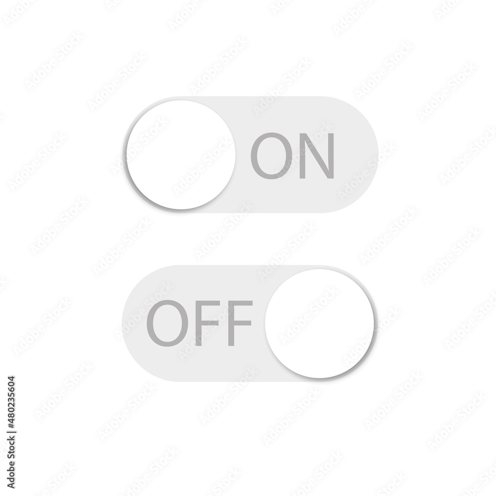 Poster soft neumorphistic on and off toggle switch for ui interface. trending vector design ux element. fla