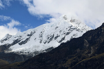 View of snowy mountains in Peru