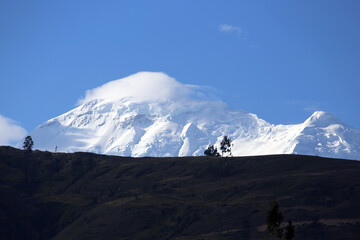 View of snowy mountains in Peru