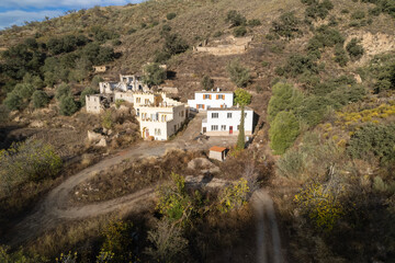 Fototapeta na wymiar group of farmhouses in the south of Granada