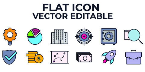 Business and finance elements set icon symbol template for graphic and web design collection logo vector illustration