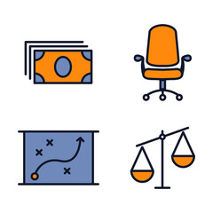 Business and finance elements set icon symbol template for graphic and web design collection logo vector illustration