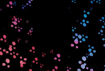 Dark Blue, Red vector template with bubble shapes.
