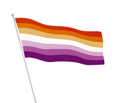 Lesbian pride flag. vector illustration