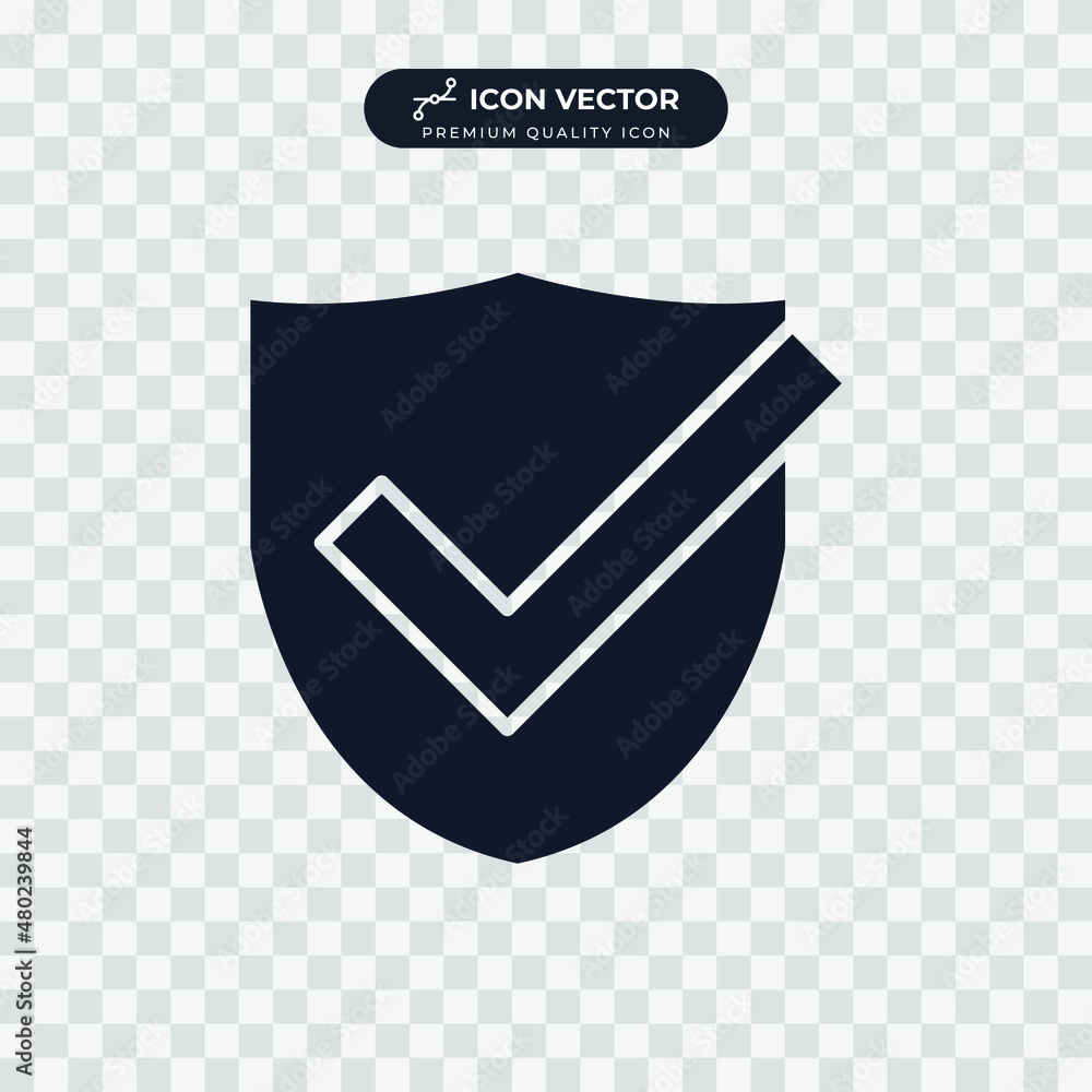 Poster secure shield icon symbol template for graphic and web design collection logo vector illustration