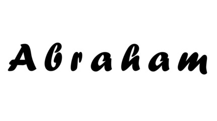 Simple text name design for Abraham