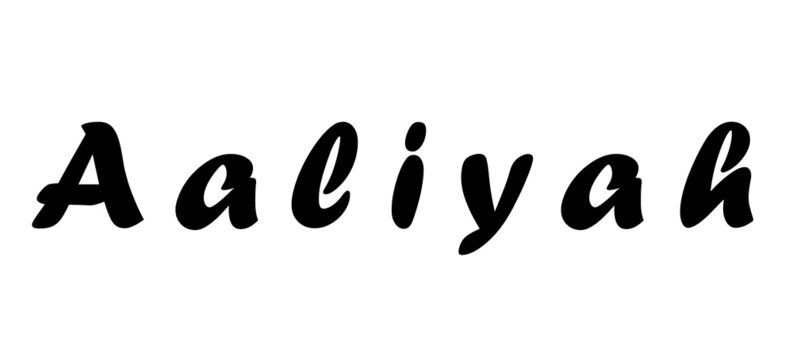 Simple text name design for Aaliyah