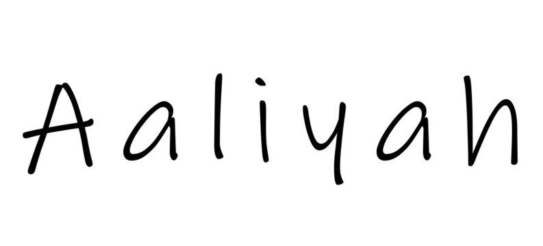 Simple text name design for Aaliyah