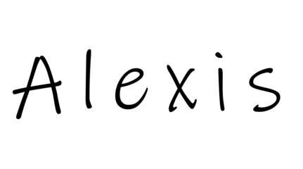 Simple text name design for Alexis