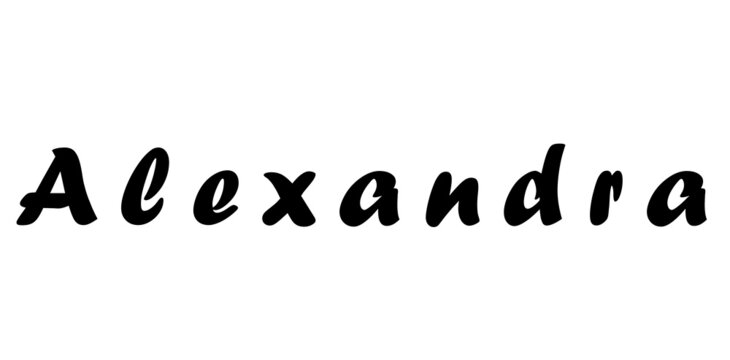 Simple text name design for Alexandra