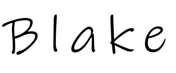 Simple text name design on white