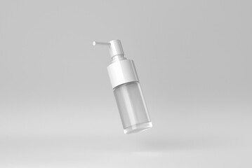 Cosmetic product display on a white background for skin care product presentation. 3D render.